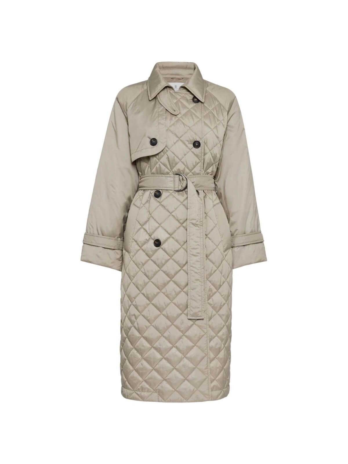 Belted Quilted Trench Coat - Image 2