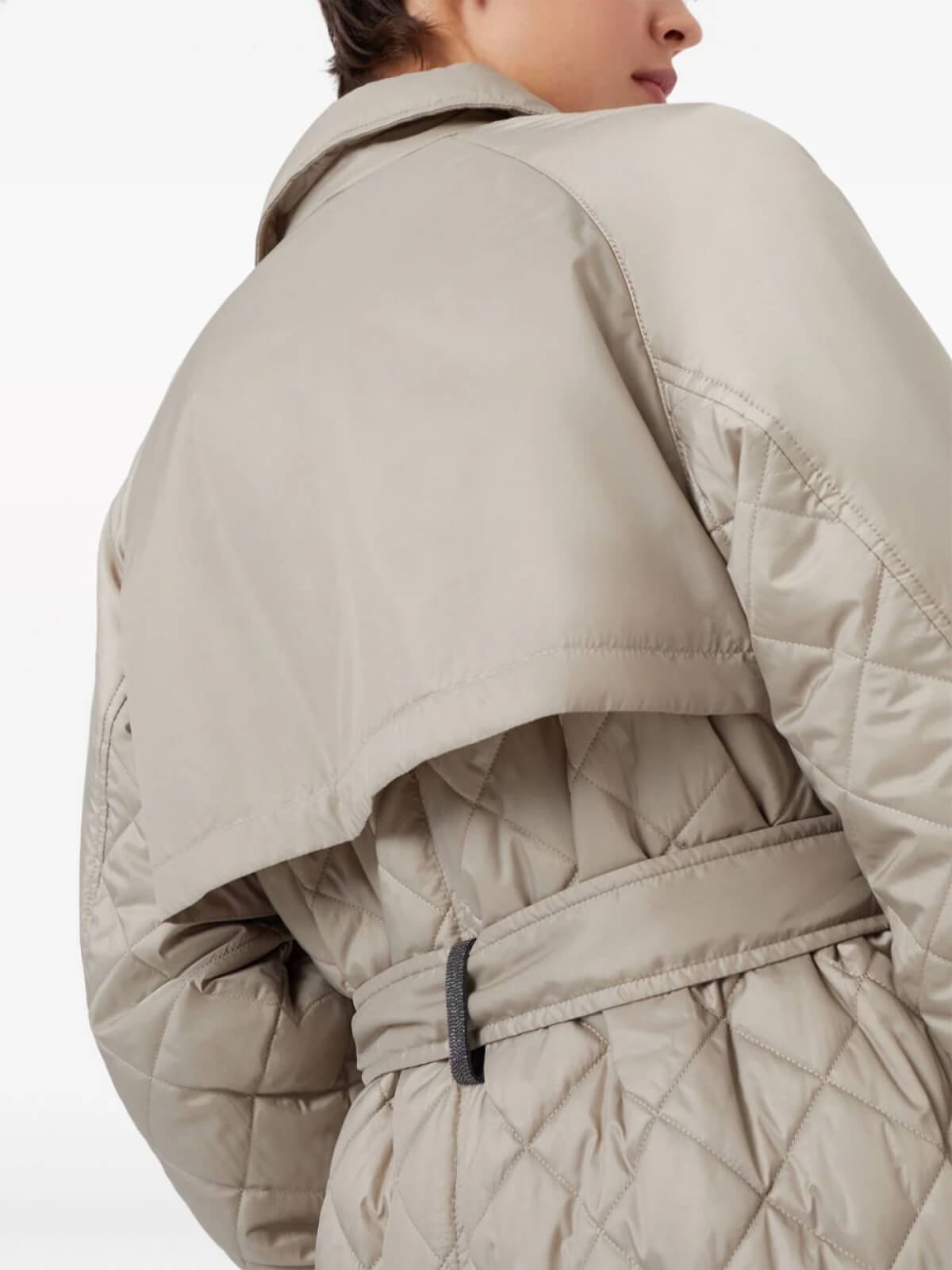 Belted Quilted Trench Coat - Image 4