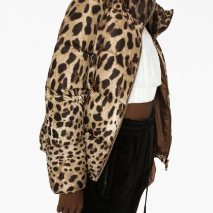 Leopard Print Padded Jacket
